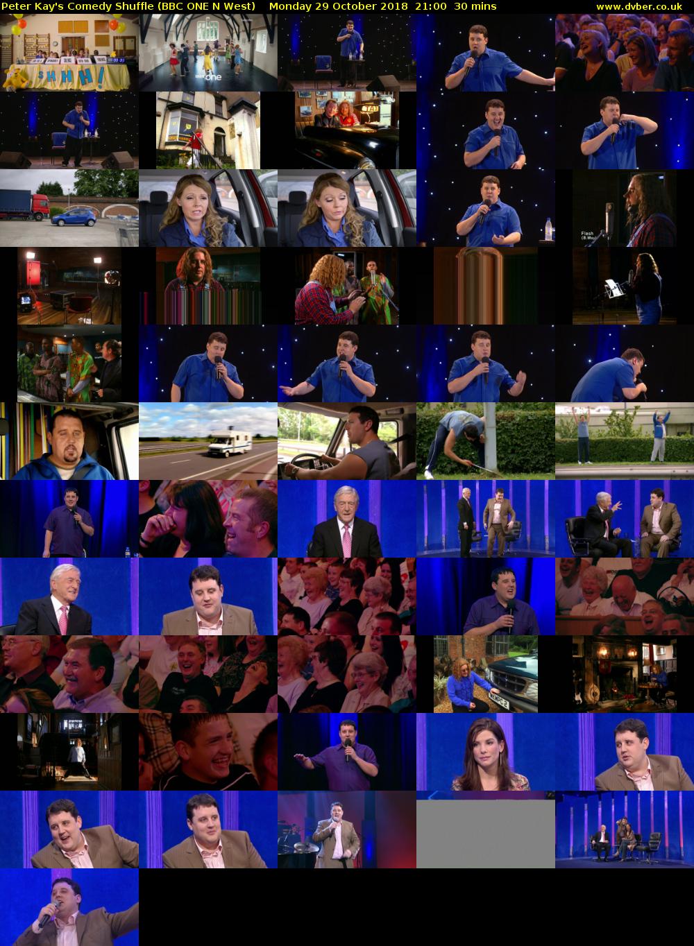 Peter Kay's Comedy Shuffle (BBC ONE N West) Monday 29 October 2018 21:00 - 21:30