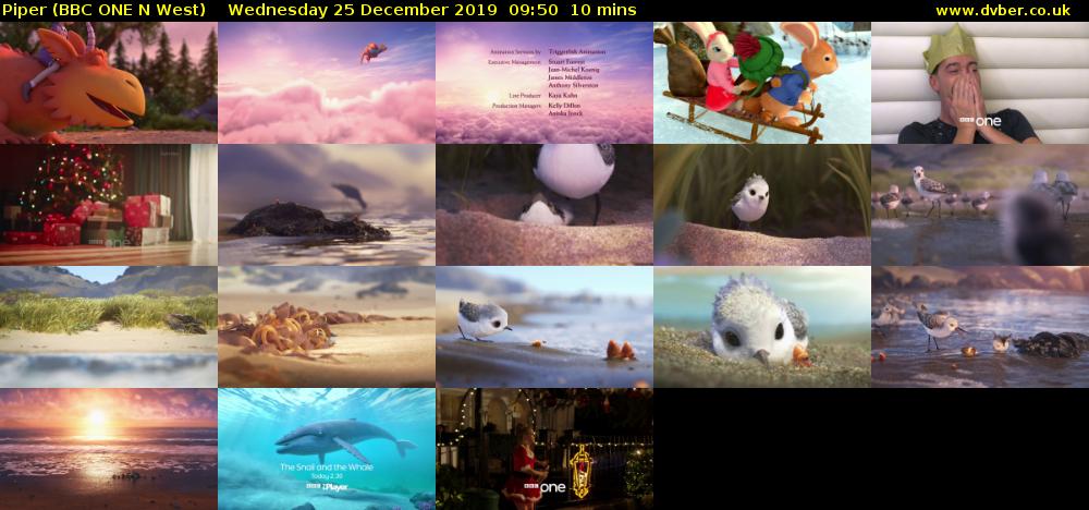 Piper (BBC ONE N West) Wednesday 25 December 2019 09:50 - 10:00