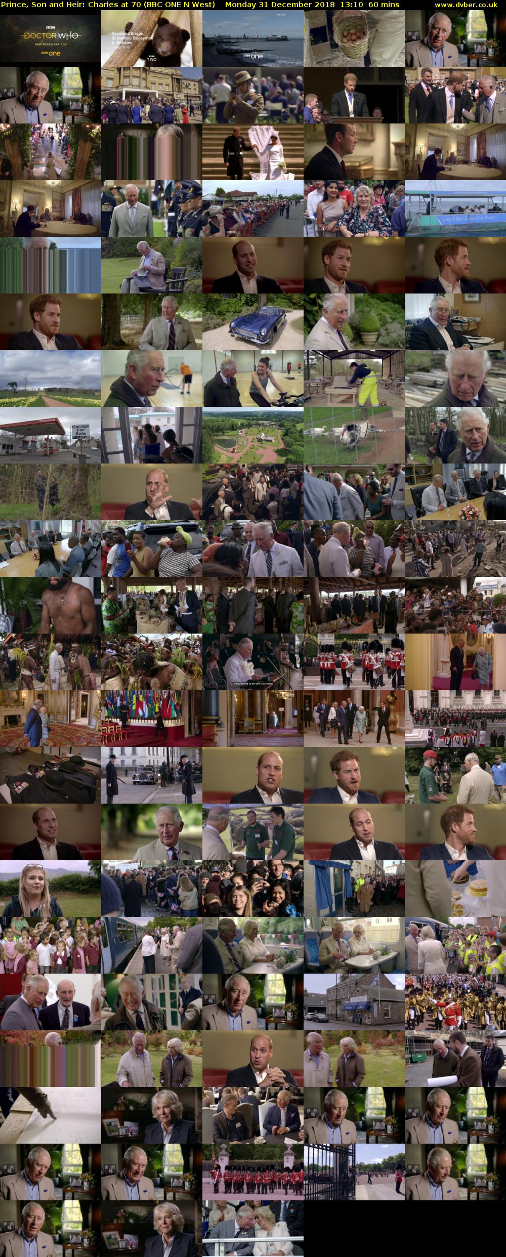Prince, Son and Heir: Charles at 70 (BBC ONE N West) Monday 31 December 2018 13:10 - 14:10
