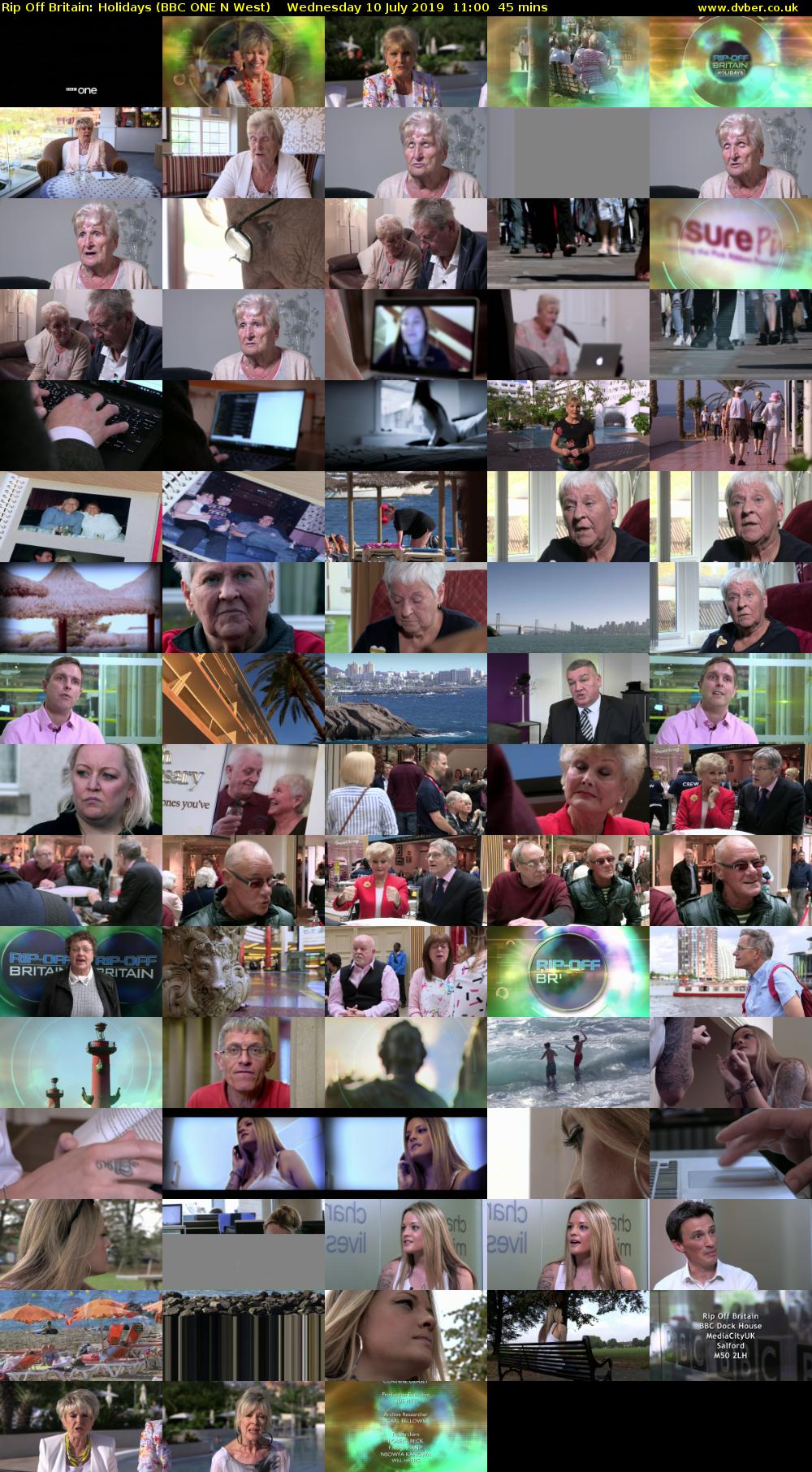 Rip Off Britain: Holidays (BBC ONE N West) Wednesday 10 July 2019 11:00 - 11:45
