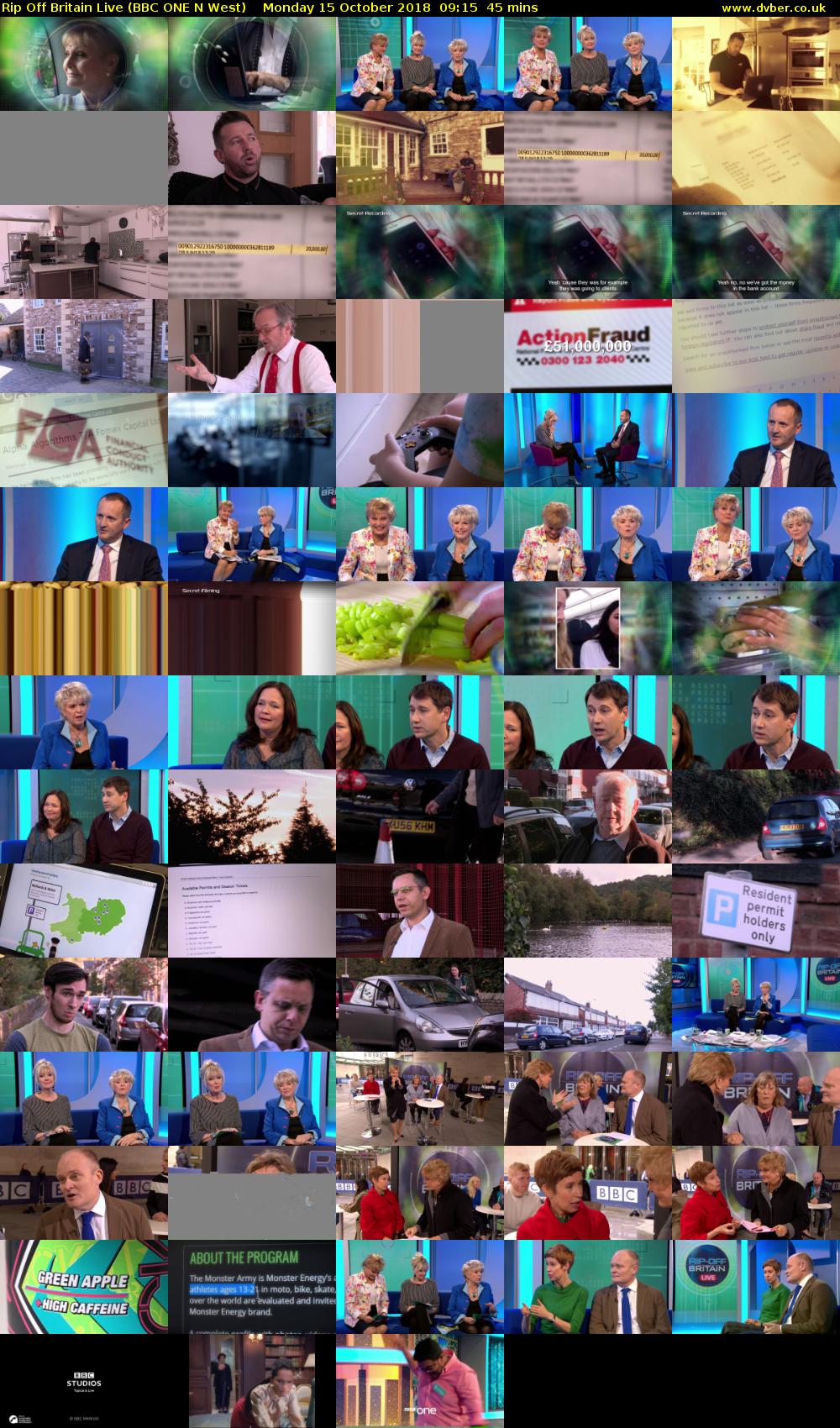 Rip Off Britain Live (BBC ONE N West) Monday 15 October 2018 09:15 - 10:00