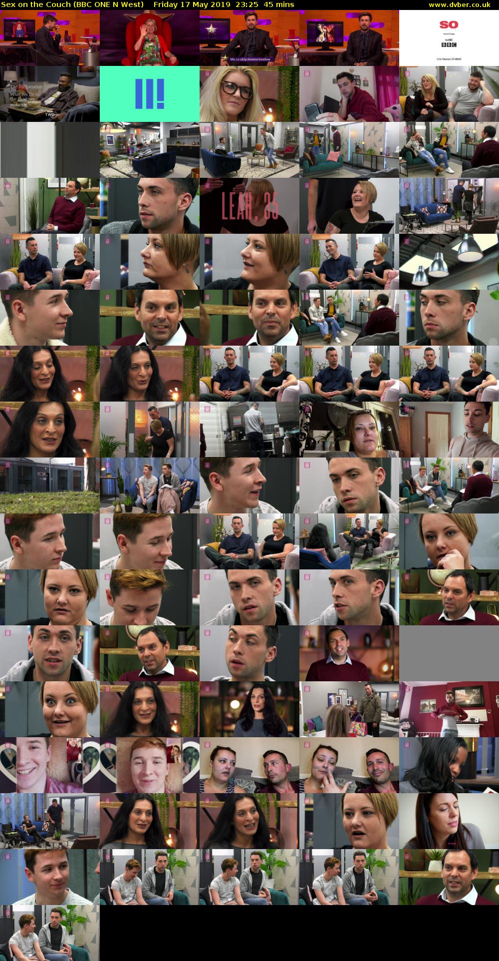 Sex on the Couch (BBC ONE N West) Friday 17 May 2019 23:25 - 00:10