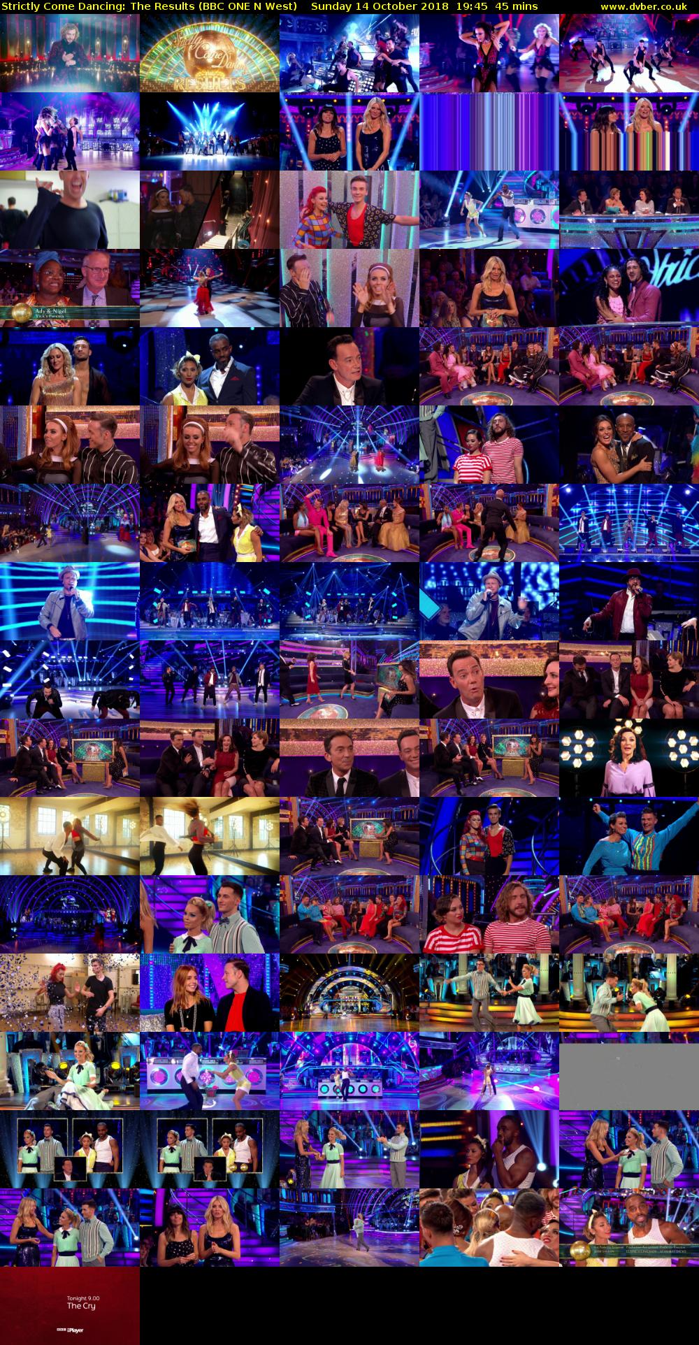 Strictly Come Dancing: The Results (BBC ONE N West) Sunday 14 October 2018 19:45 - 20:30