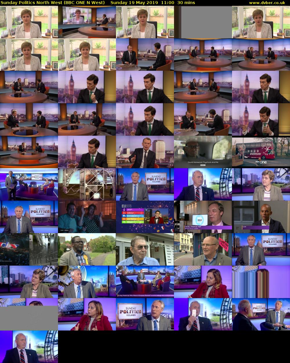 Sunday Politics North West (BBC ONE N West) Sunday 19 May 2019 11:00 - 11:30