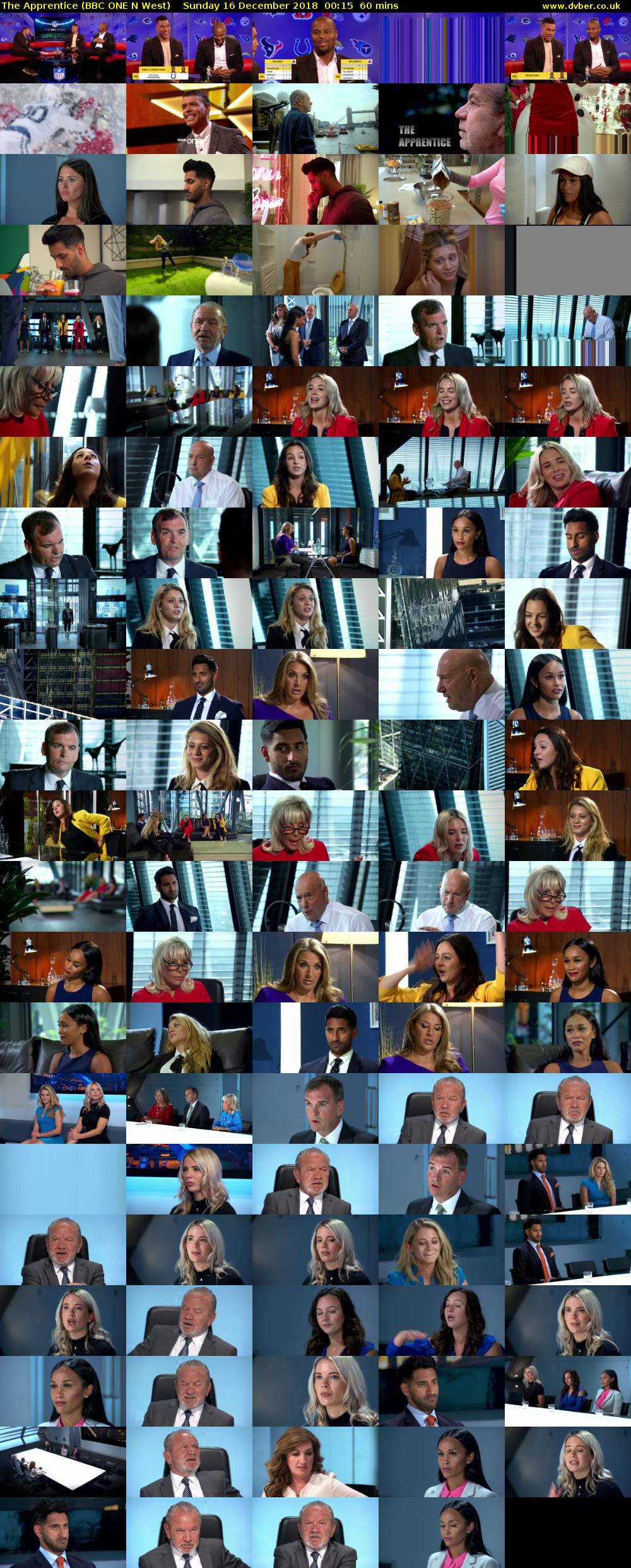 The Apprentice (BBC ONE N West) Sunday 16 December 2018 00:15 - 01:15