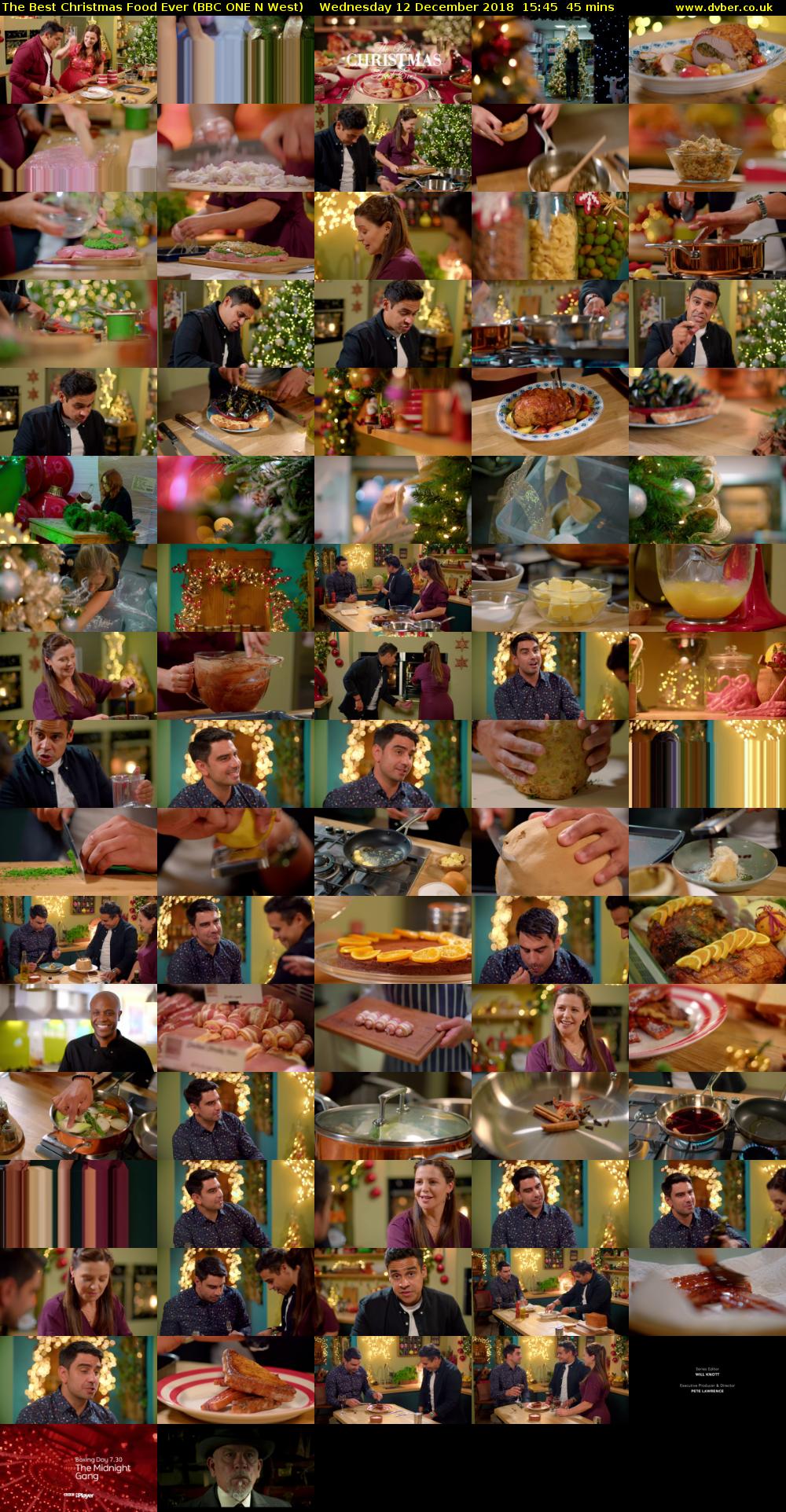 The Best Christmas Food Ever (BBC ONE N West) Wednesday 12 December 2018 15:45 - 16:30