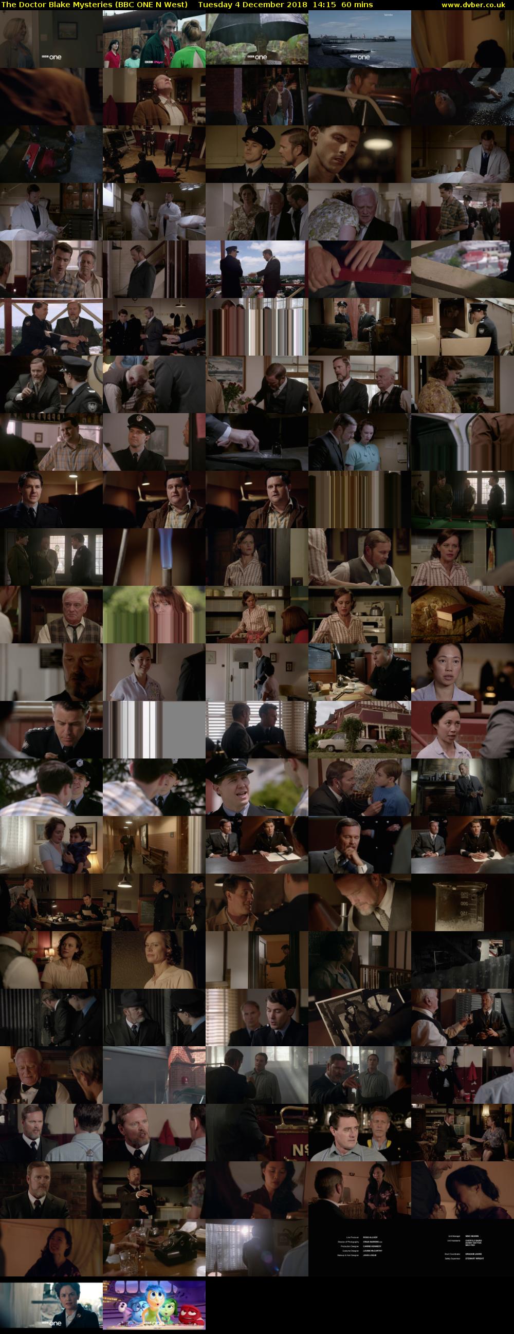 The Doctor Blake Mysteries (BBC ONE N West) Tuesday 4 December 2018 14:15 - 15:15