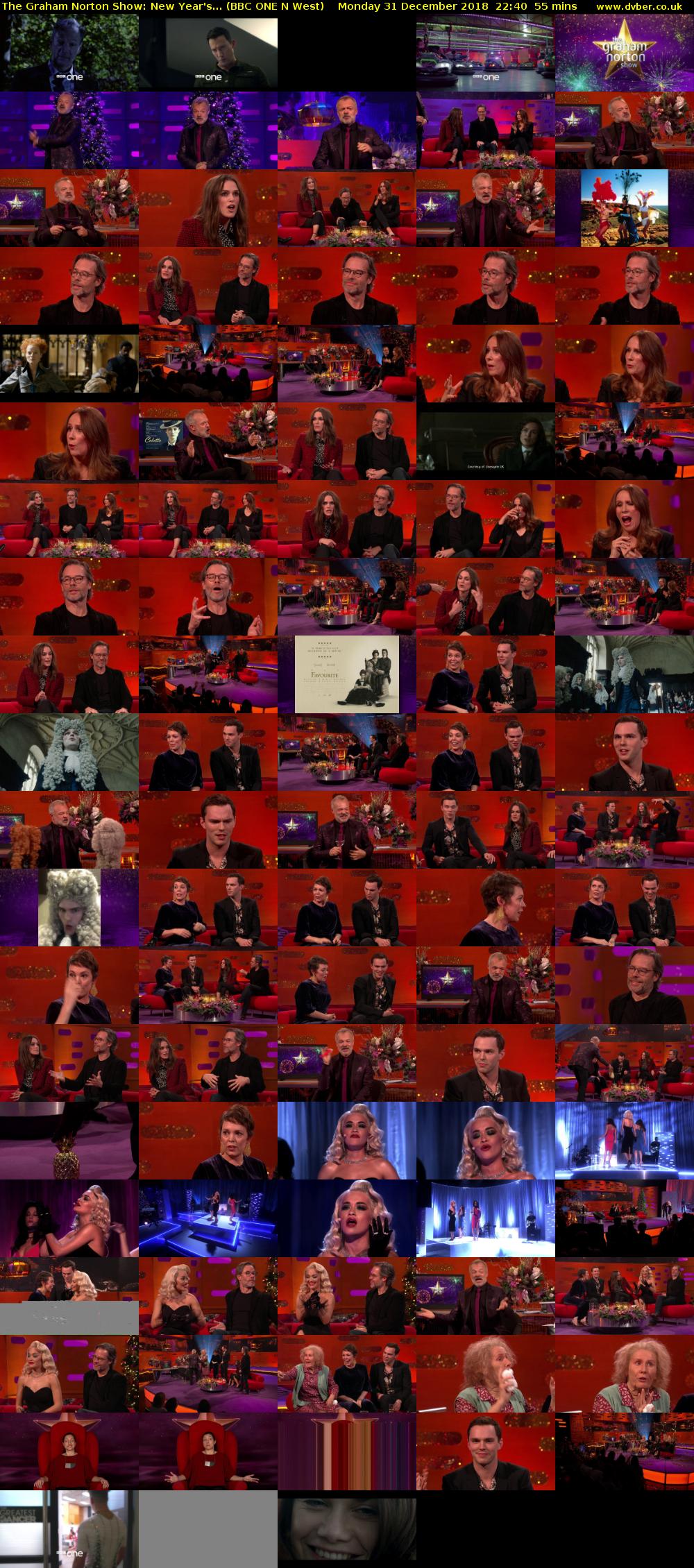 The Graham Norton Show: New Year's... (BBC ONE N West) Monday 31 December 2018 22:40 - 23:35