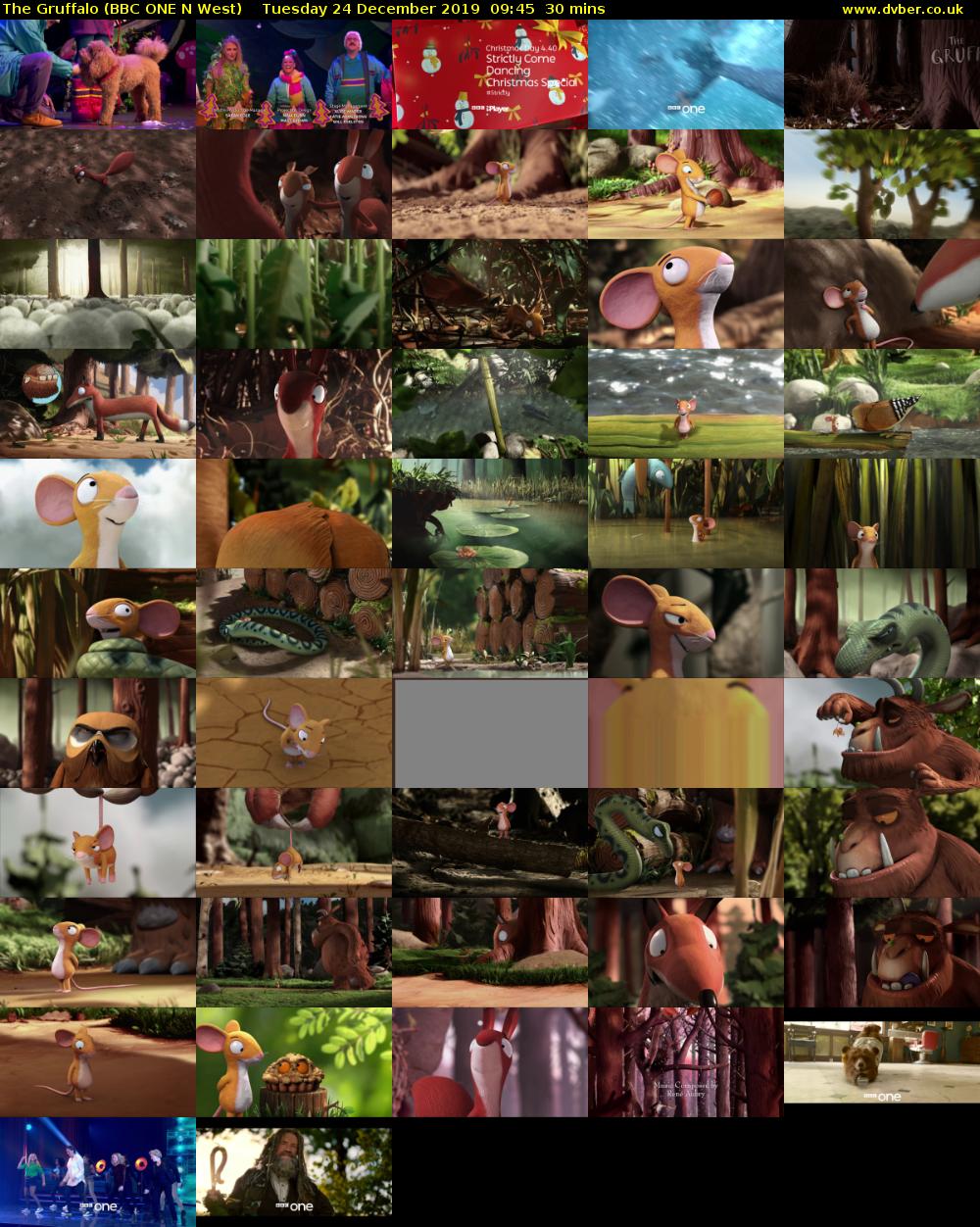 The Gruffalo (BBC ONE N West) Tuesday 24 December 2019 09:45 - 10:15