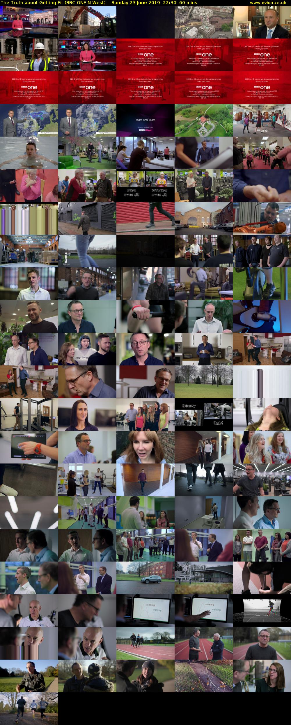 The Truth about Getting Fit (BBC ONE N West) Sunday 23 June 2019 22:30 - 23:30