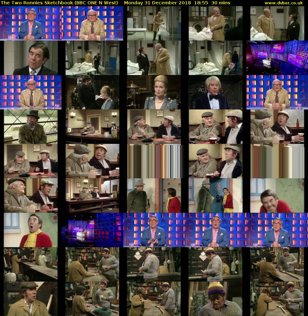 The Two Ronnies Sketchbook (BBC ONE N West) Monday 31 December 2018 18:55 - 19:25