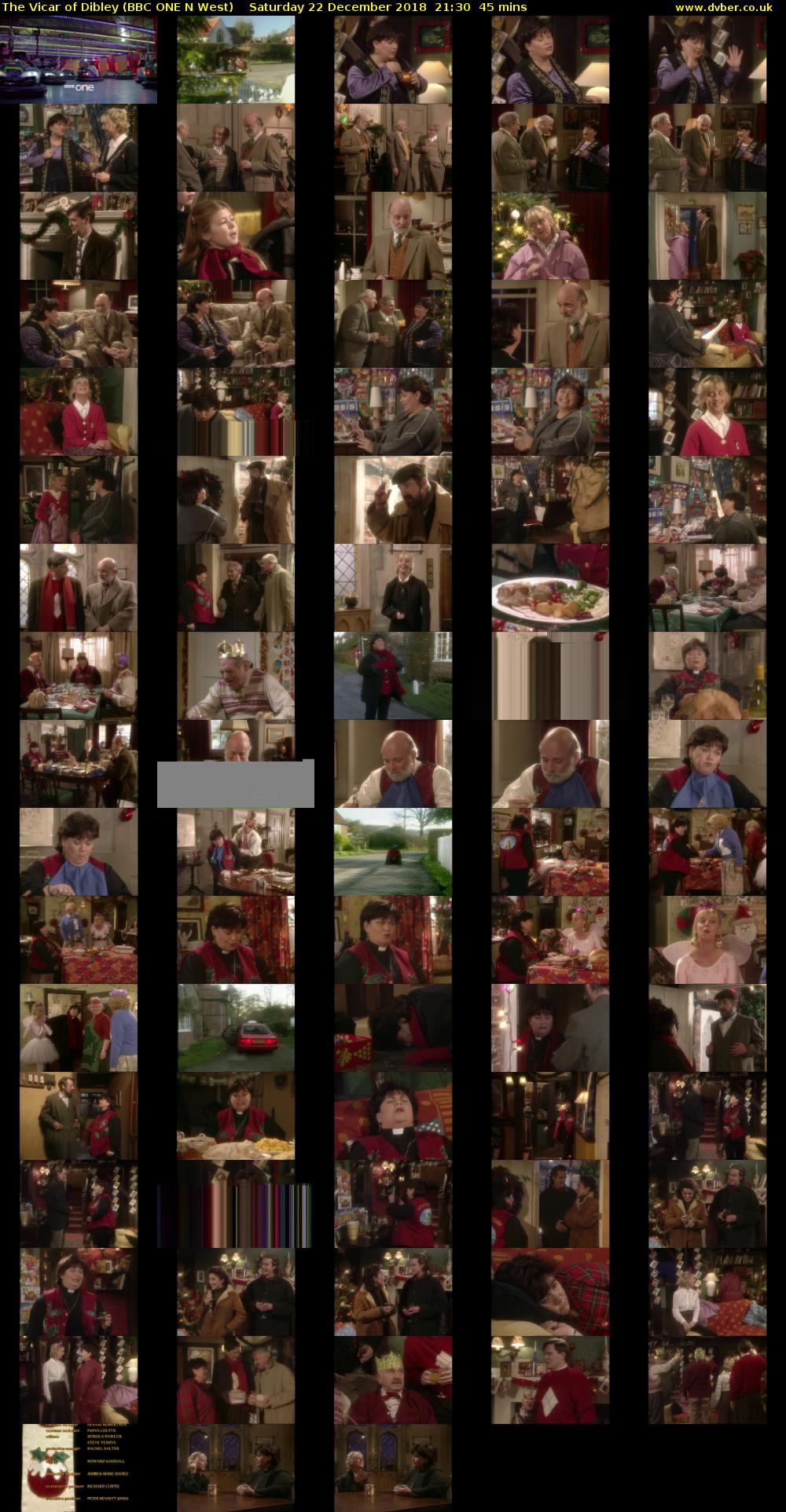 The Vicar of Dibley (BBC ONE N West) Saturday 22 December 2018 21:30 - 22:15