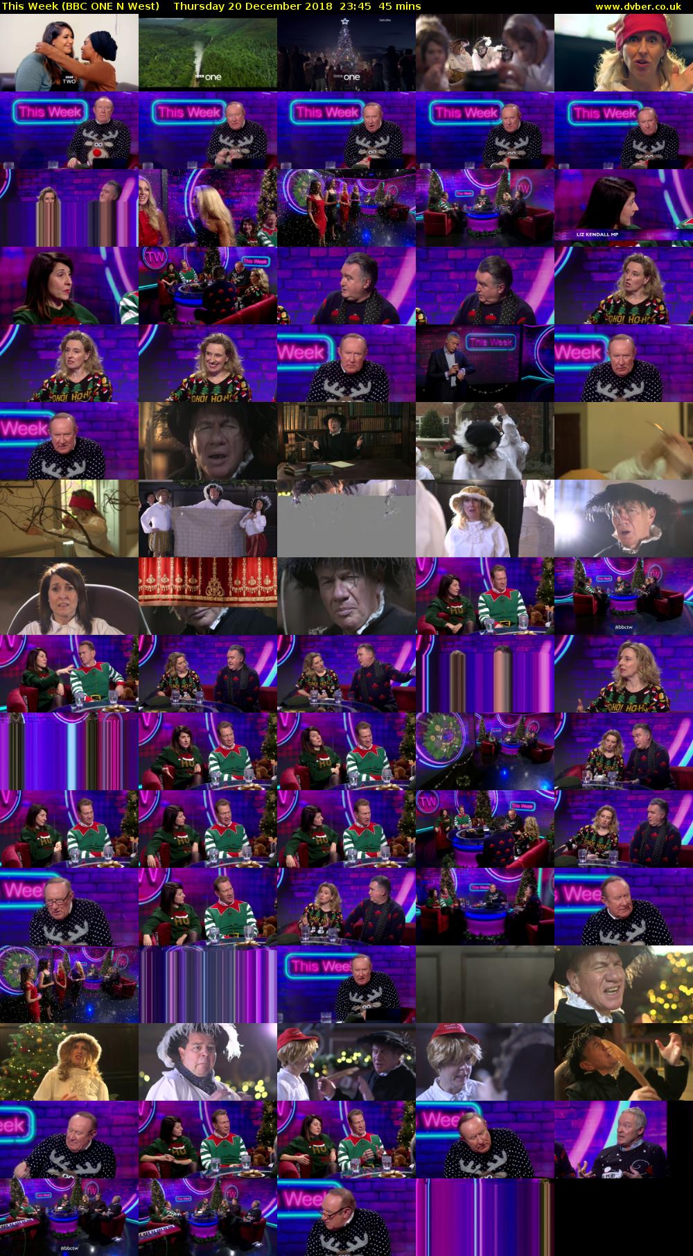 This Week (BBC ONE N West) Thursday 20 December 2018 23:45 - 00:30