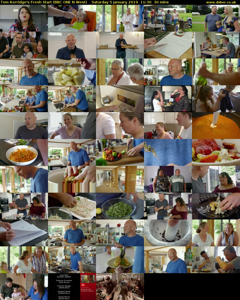 Tom Kerridge's Fresh Start (BBC ONE N West) Saturday 5 January 2019 11:30 - 12:00