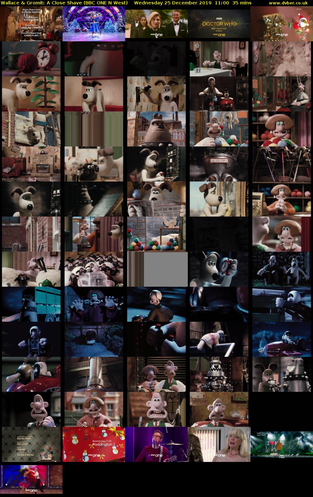 Wallace & Gromit: A Close Shave (BBC ONE N West) Wednesday 25 December 2019 11:00 - 11:35