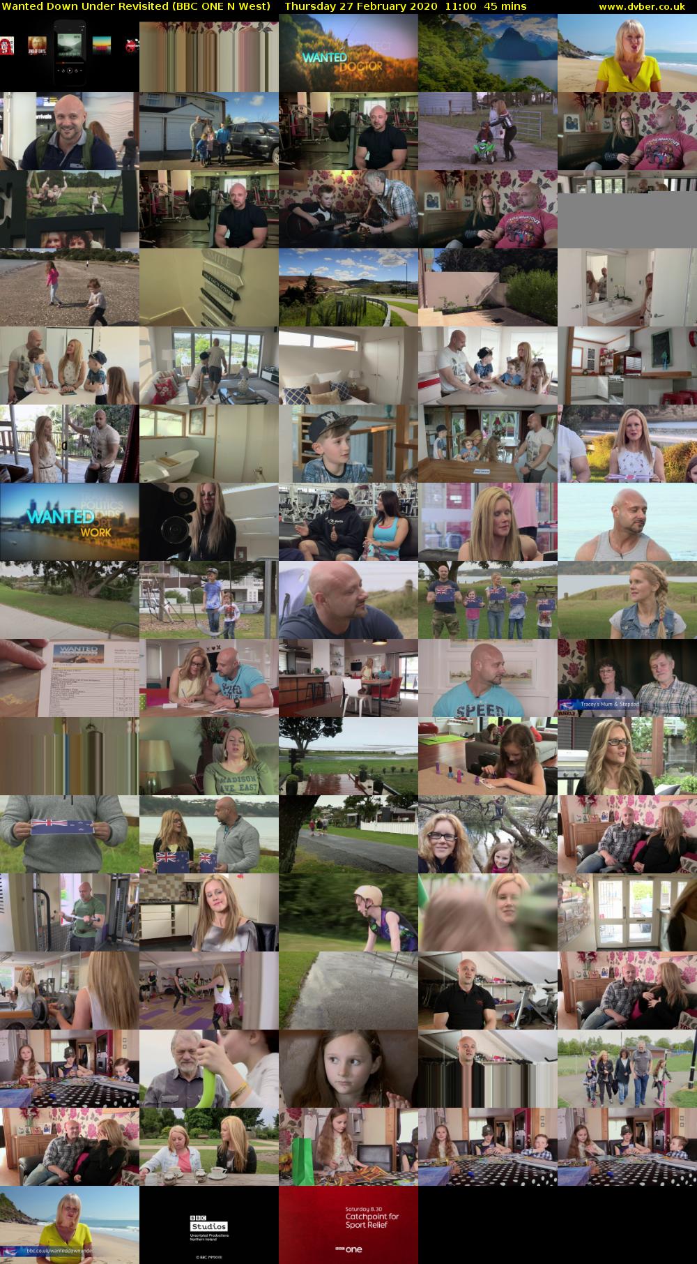 Wanted Down Under Revisited (BBC ONE N West) Thursday 27 February 2020 11:00 - 11:45