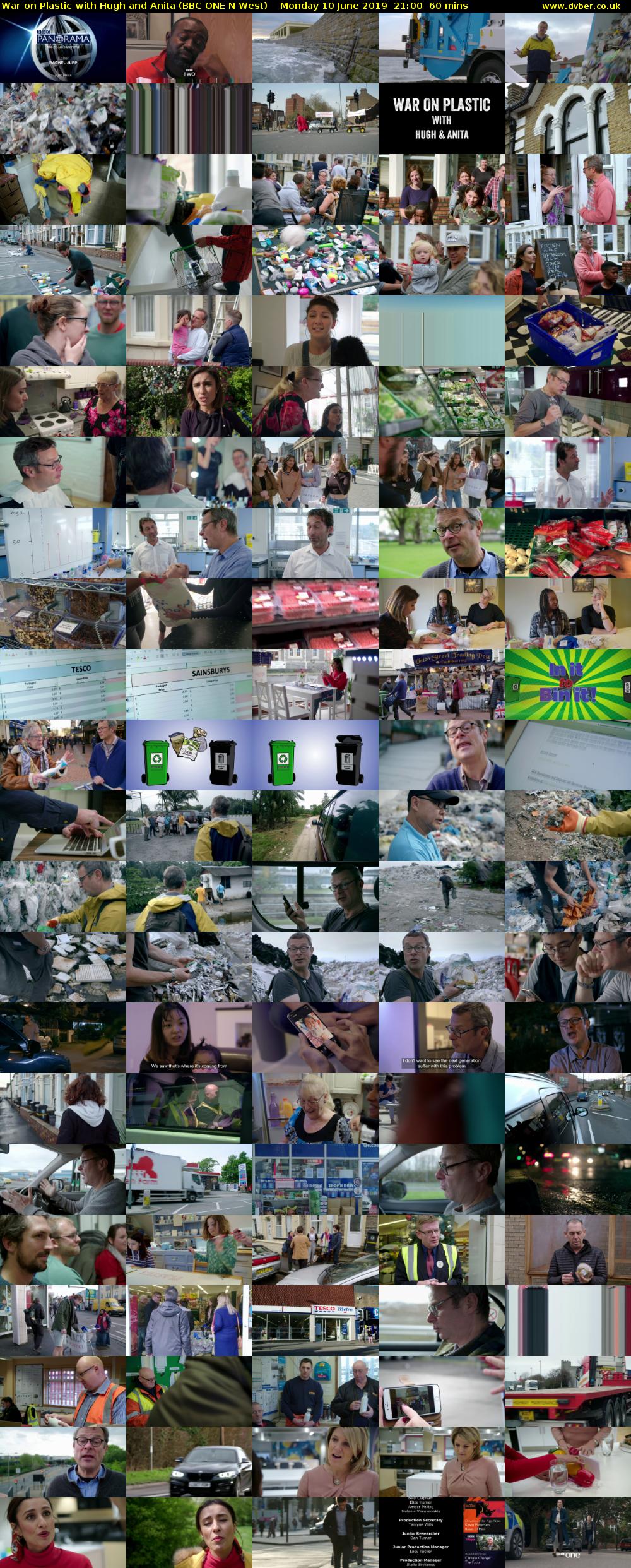 War on Plastic with Hugh and Anita (BBC ONE N West) Monday 10 June 2019 21:00 - 22:00