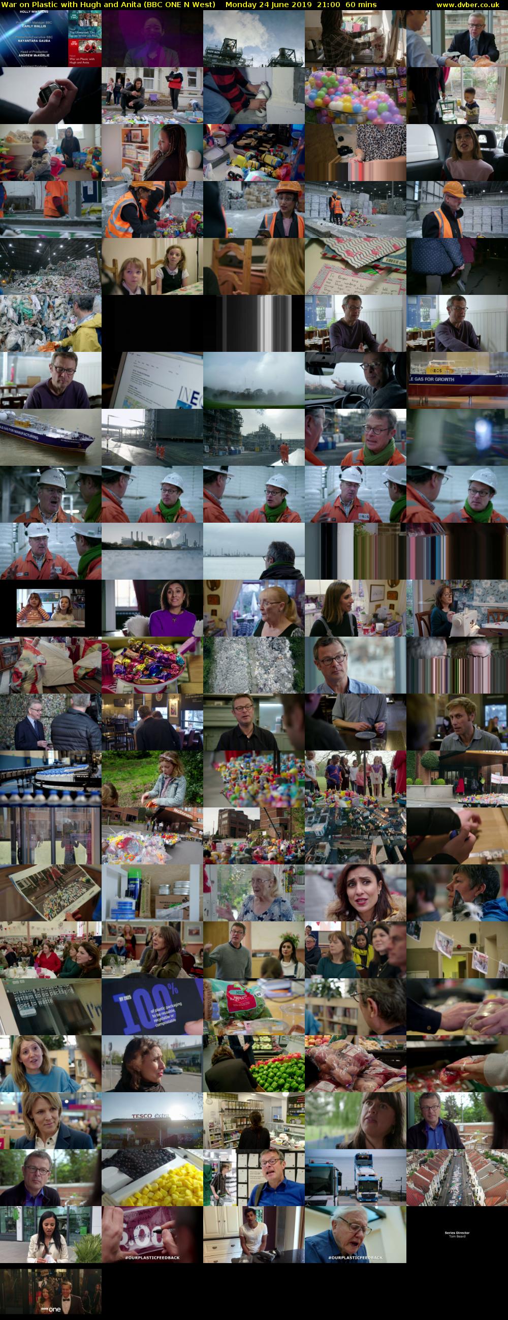War on Plastic with Hugh and Anita (BBC ONE N West) Monday 24 June 2019 21:00 - 22:00