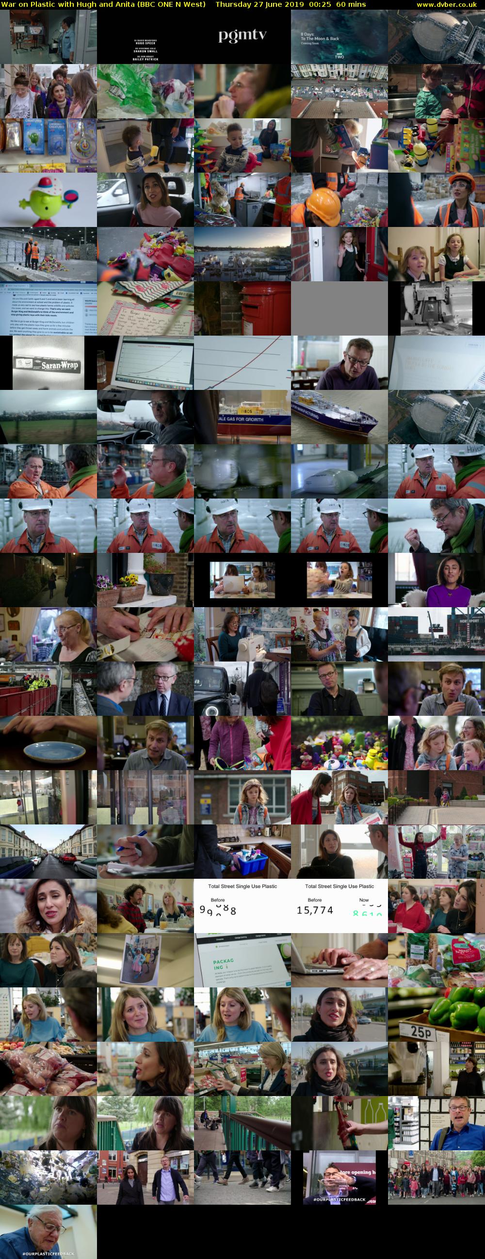 War on Plastic with Hugh and Anita (BBC ONE N West) Thursday 27 June 2019 00:25 - 01:25