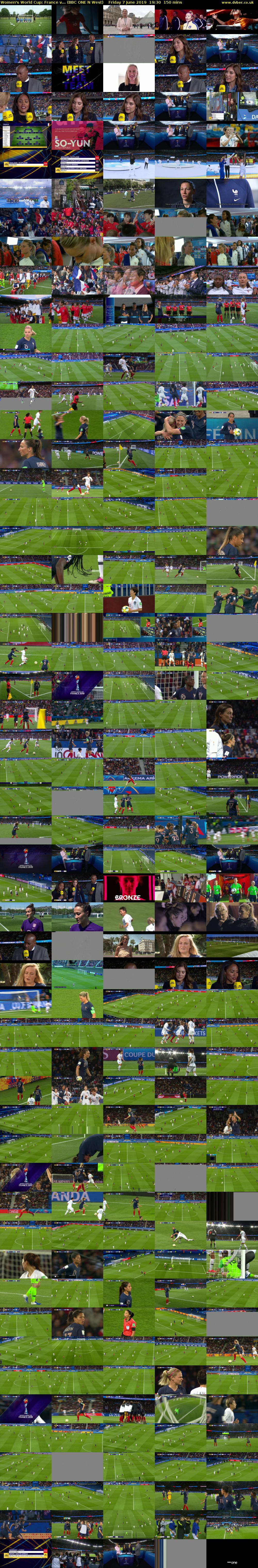 Women's World Cup: France v... (BBC ONE N West) Friday 7 June 2019 19:30 - 22:00