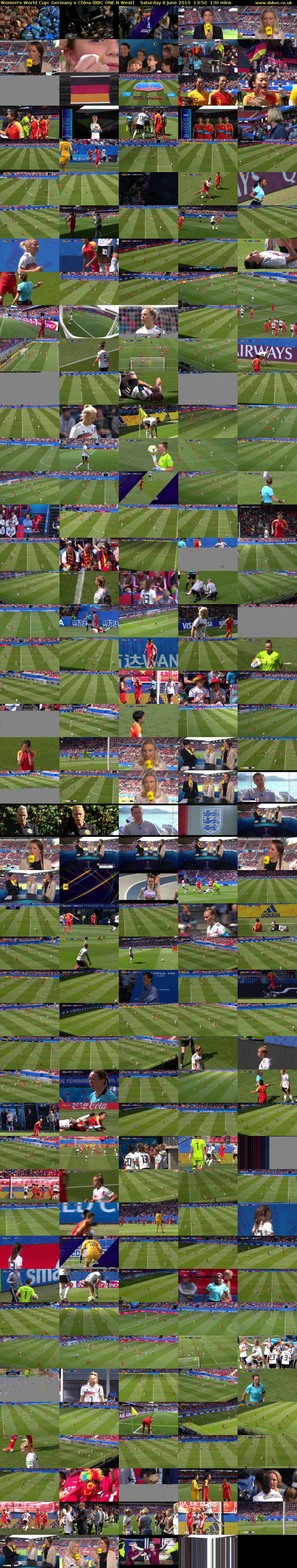 Women's World Cup: Germany v China (BBC ONE N West) Saturday 8 June 2019 13:50 - 16:00
