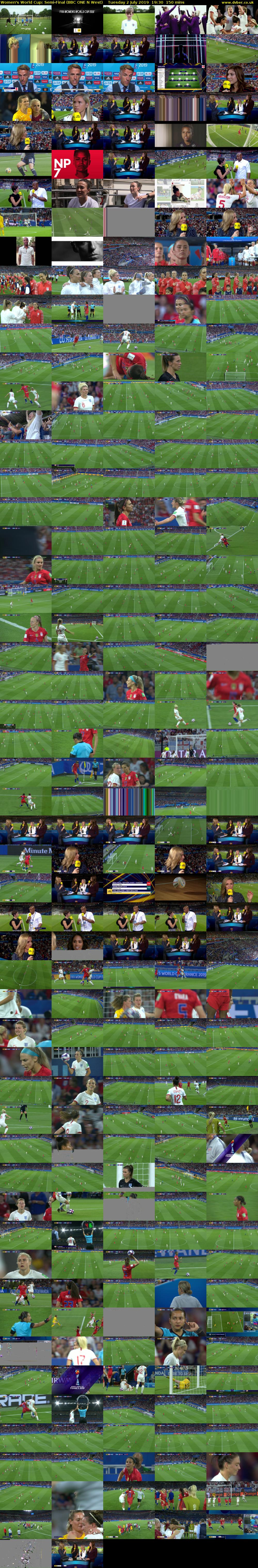 Women's World Cup: Semi-Final (BBC ONE N West) Tuesday 2 July 2019 19:30 - 22:00