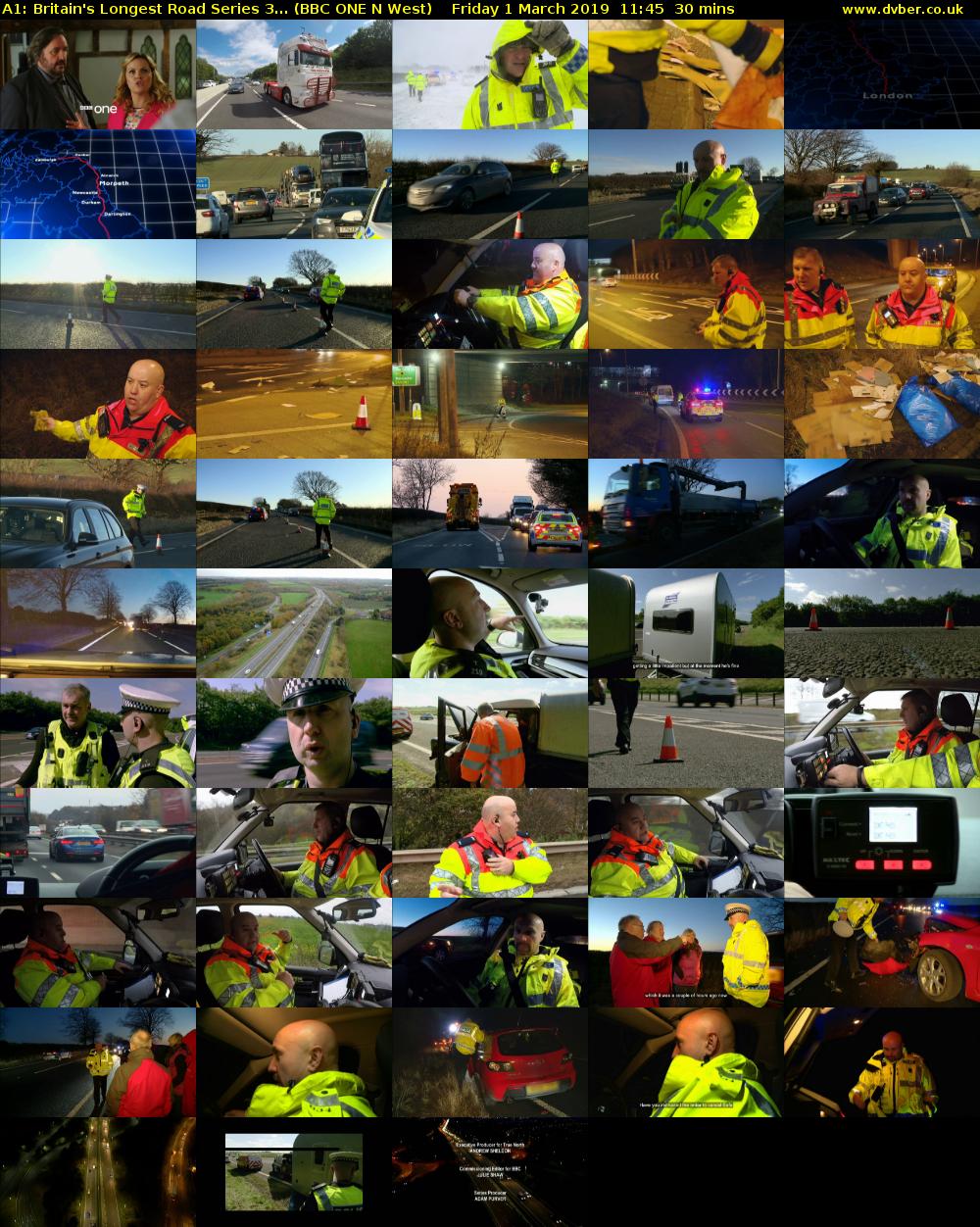 A1: Britain's Longest Road Series 3... (BBC ONE N West) Friday 1 March 2019 11:45 - 12:15