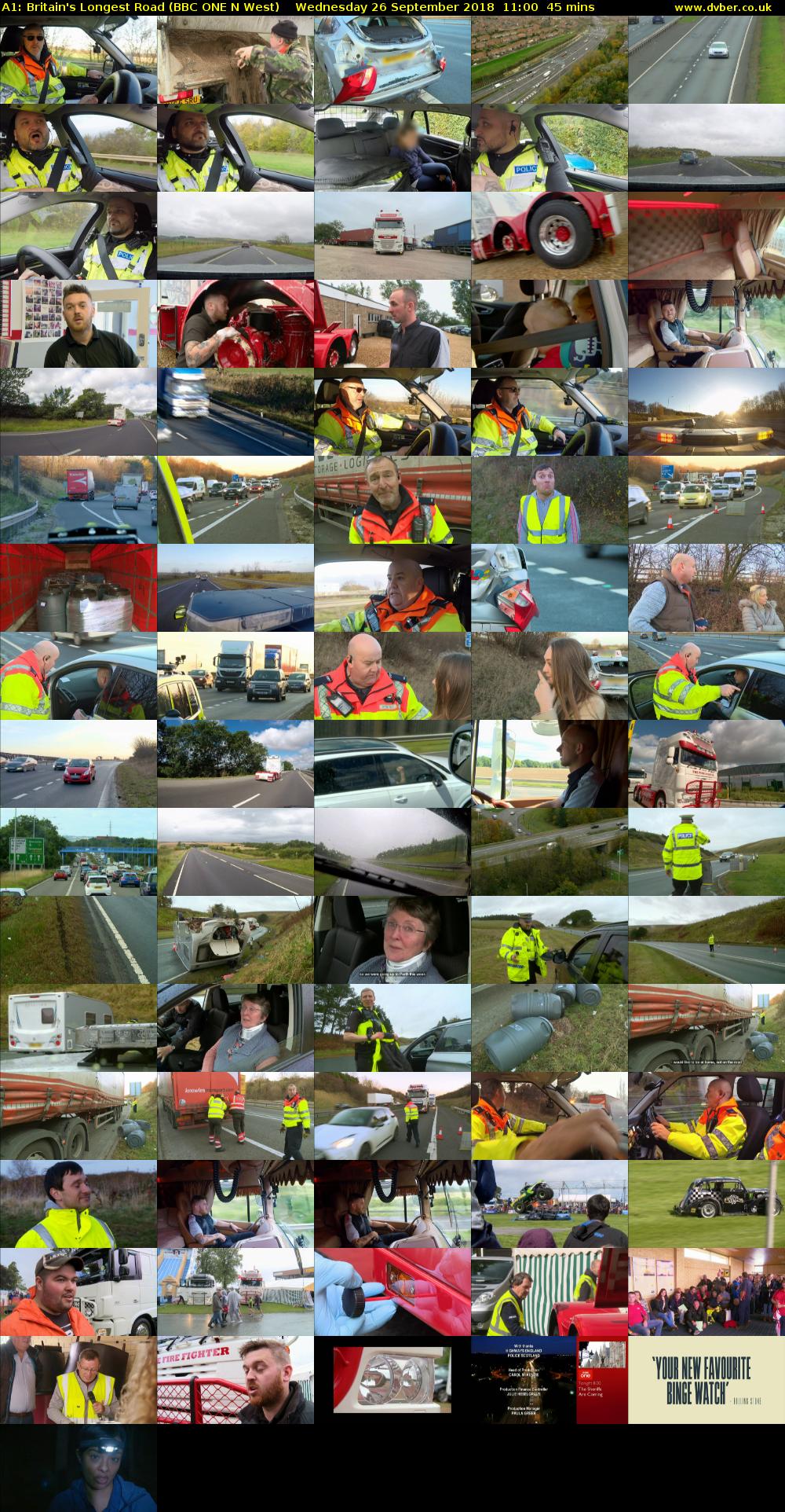 A1: Britain's Longest Road (BBC ONE N West) Wednesday 26 September 2018 11:00 - 11:45