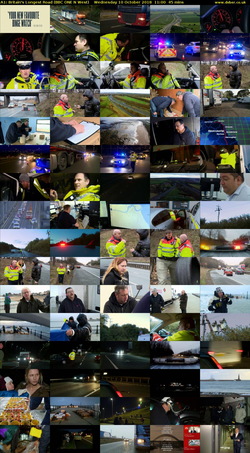 A1: Britain's Longest Road (BBC ONE N West) Wednesday 10 October 2018 11:00 - 11:45