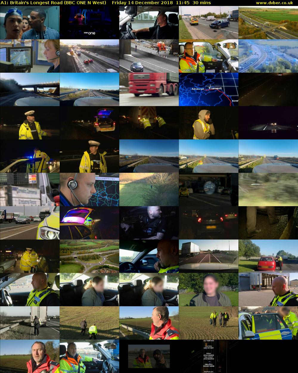 A1: Britain's Longest Road (BBC ONE N West) Friday 14 December 2018 11:45 - 12:15
