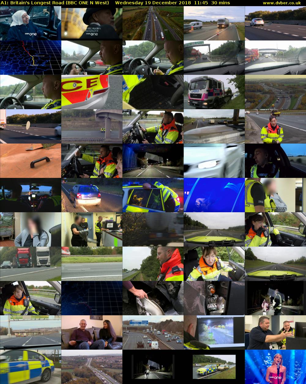 A1: Britain's Longest Road (BBC ONE N West) Wednesday 19 December 2018 11:45 - 12:15