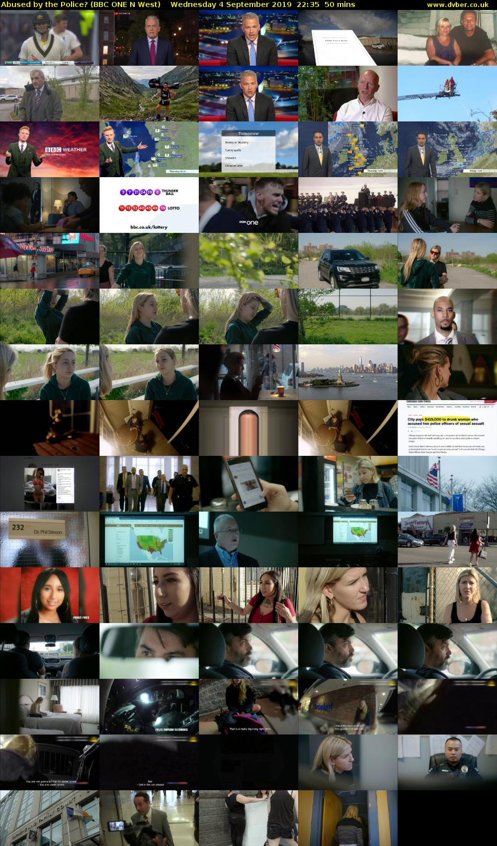 Abused by the Police? (BBC ONE N West) Wednesday 4 September 2019 22:35 - 23:25