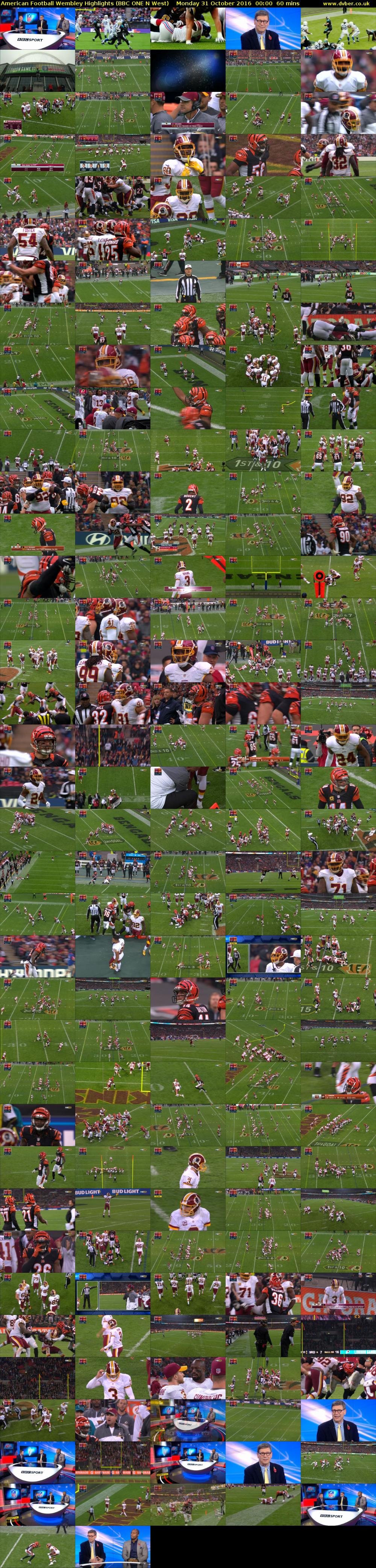 American Football Wembley Highlights (BBC ONE N West) Monday 31 October 2016 00:00 - 01:00