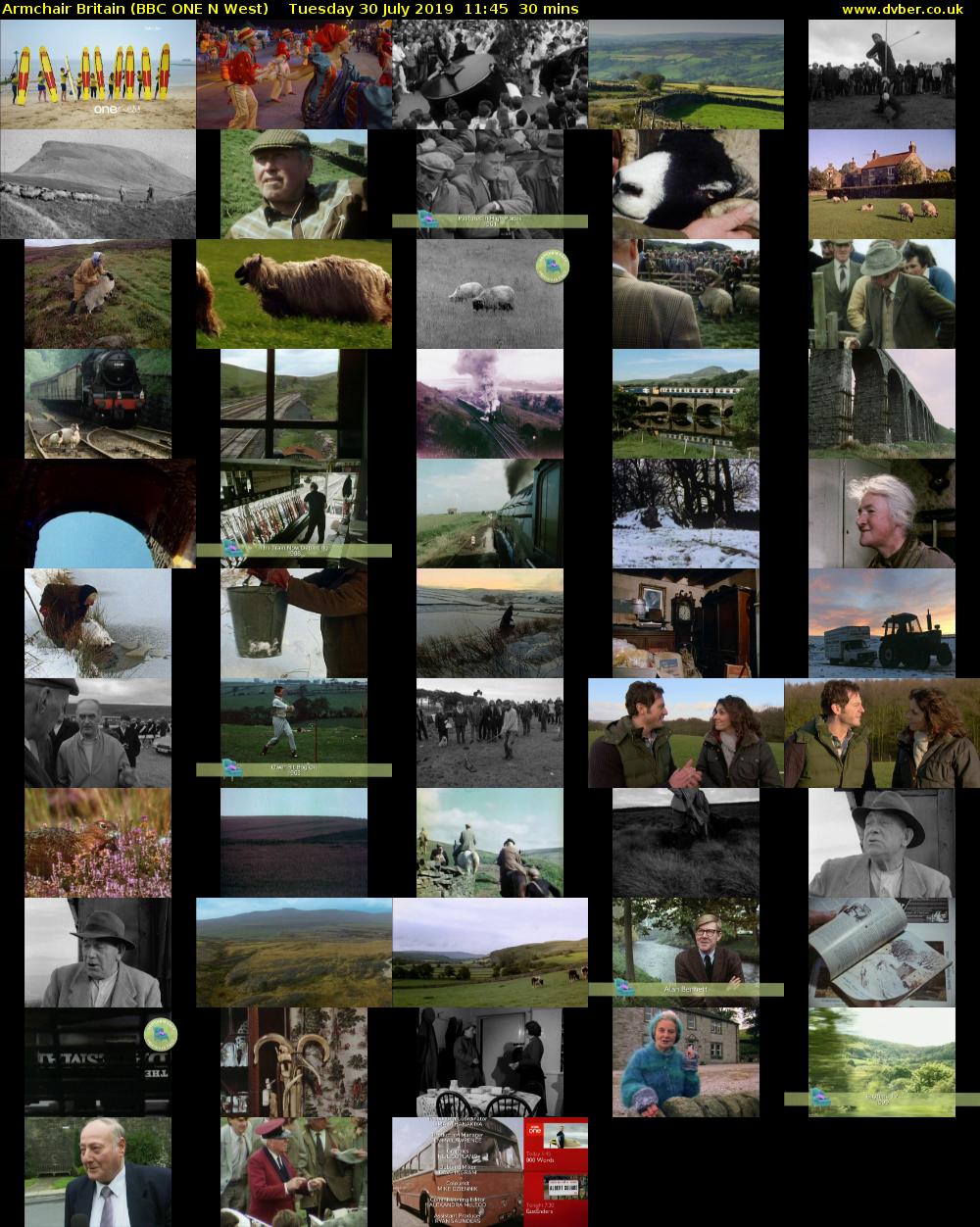 Armchair Britain (BBC ONE N West) Tuesday 30 July 2019 11:45 - 12:15