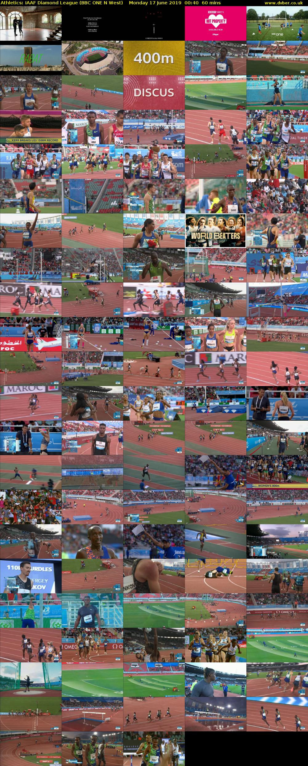 Athletics: IAAF Diamond League (BBC ONE N West) Monday 17 June 2019 00:40 - 01:40