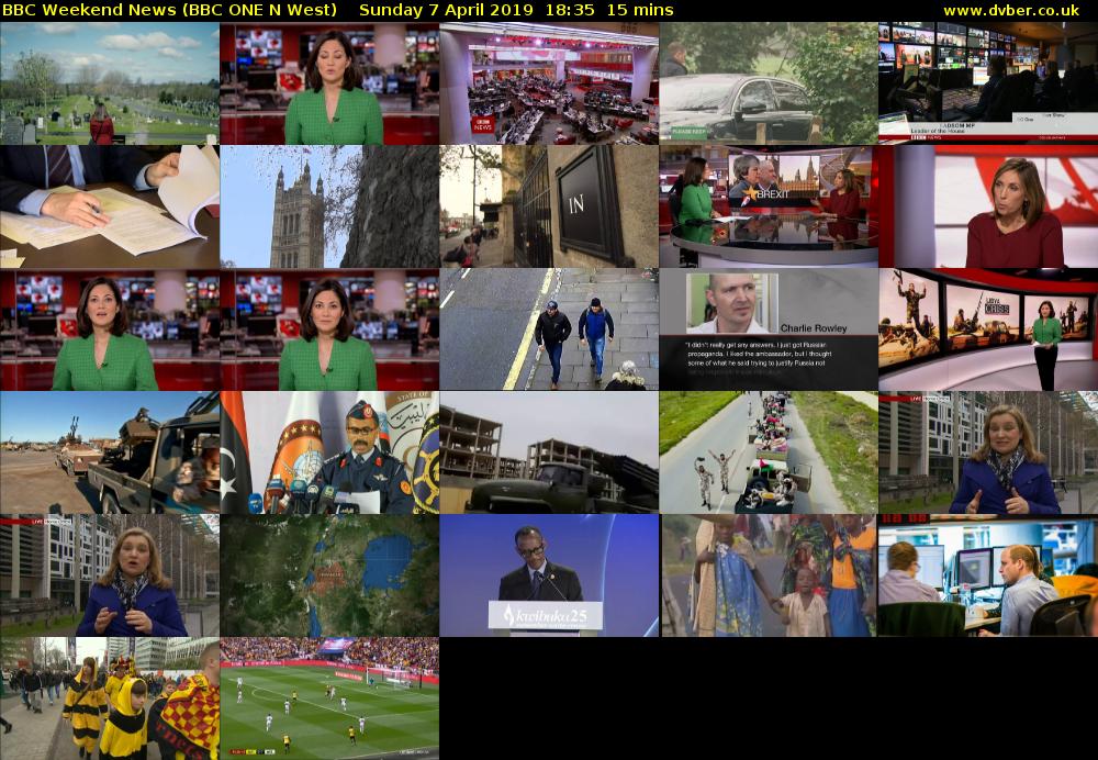 BBC Weekend News (BBC ONE N West) Sunday 7 April 2019 18:35 - 18:50