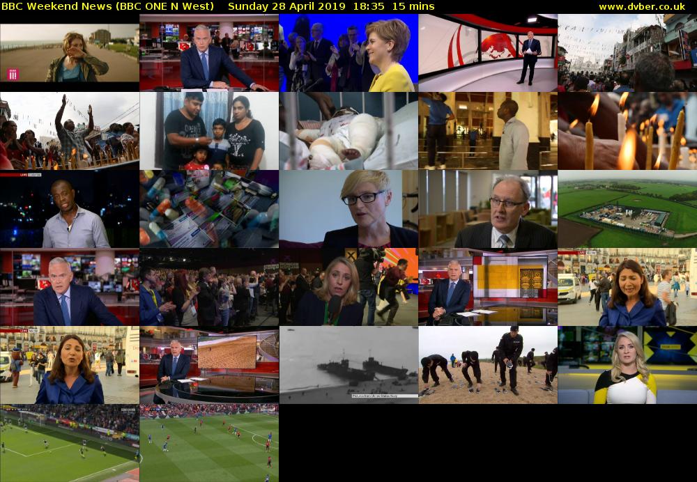 BBC Weekend News (BBC ONE N West) Sunday 28 April 2019 18:35 - 18:50