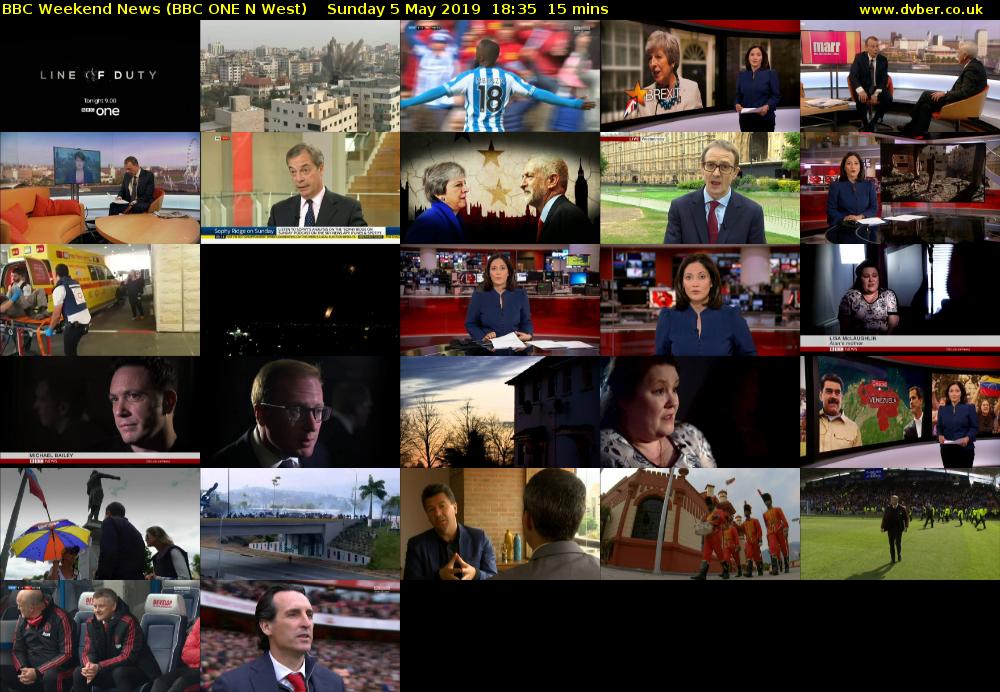 BBC Weekend News (BBC ONE N West) Sunday 5 May 2019 18:35 - 18:50