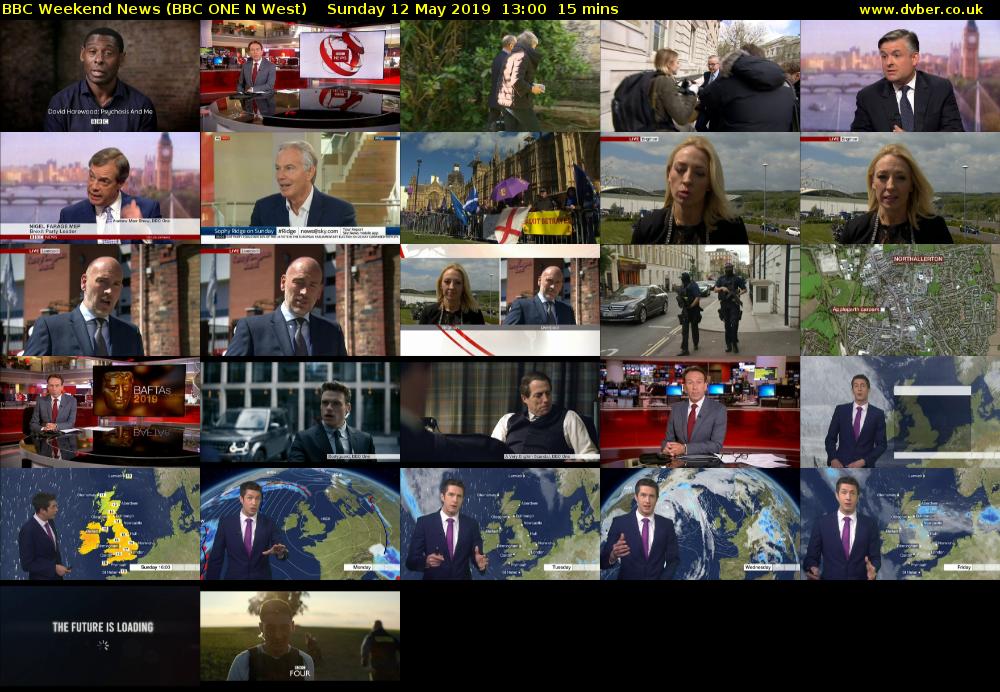 BBC Weekend News (BBC ONE N West) Sunday 12 May 2019 13:00 - 13:15