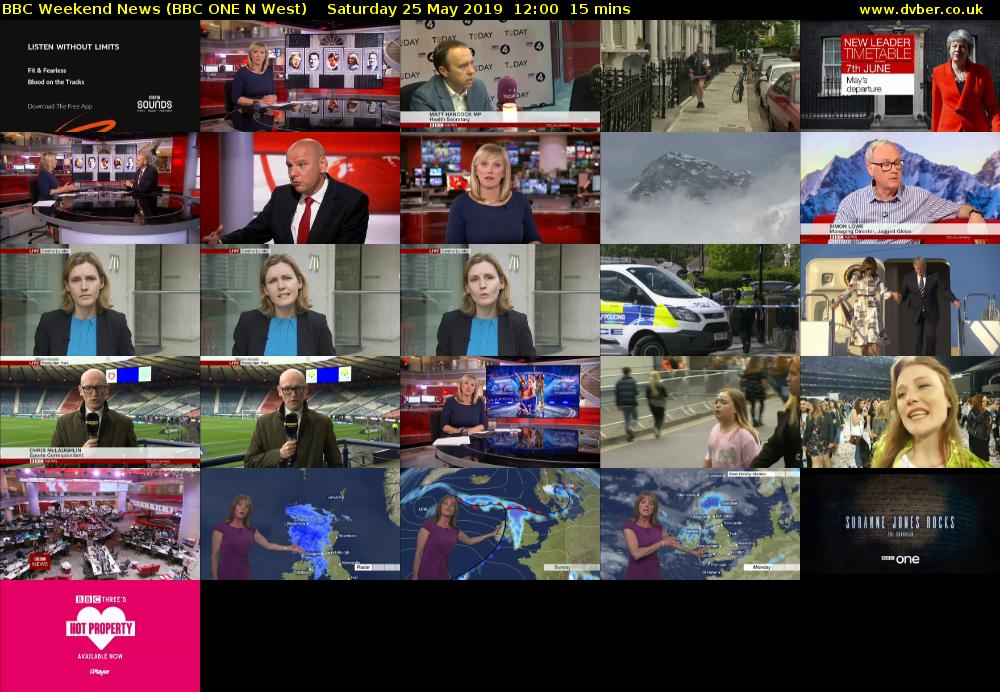 BBC Weekend News (BBC ONE N West) Saturday 25 May 2019 12:00 - 12:15