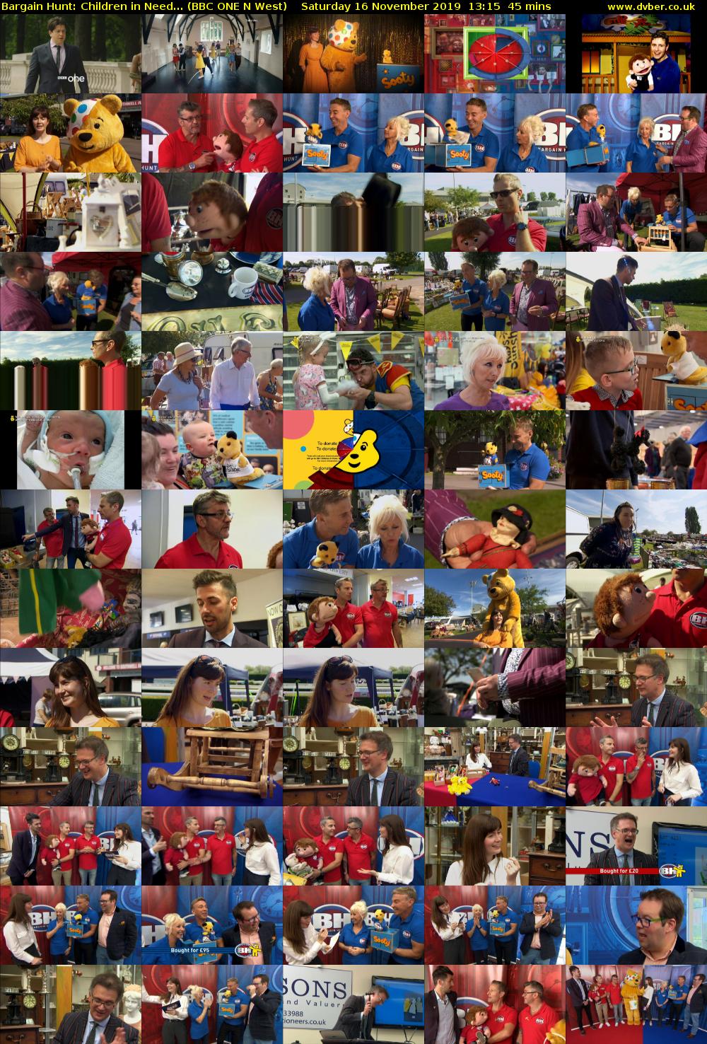Bargain Hunt: Children in Need... (BBC ONE N West) Saturday 16 November 2019 13:15 - 14:00