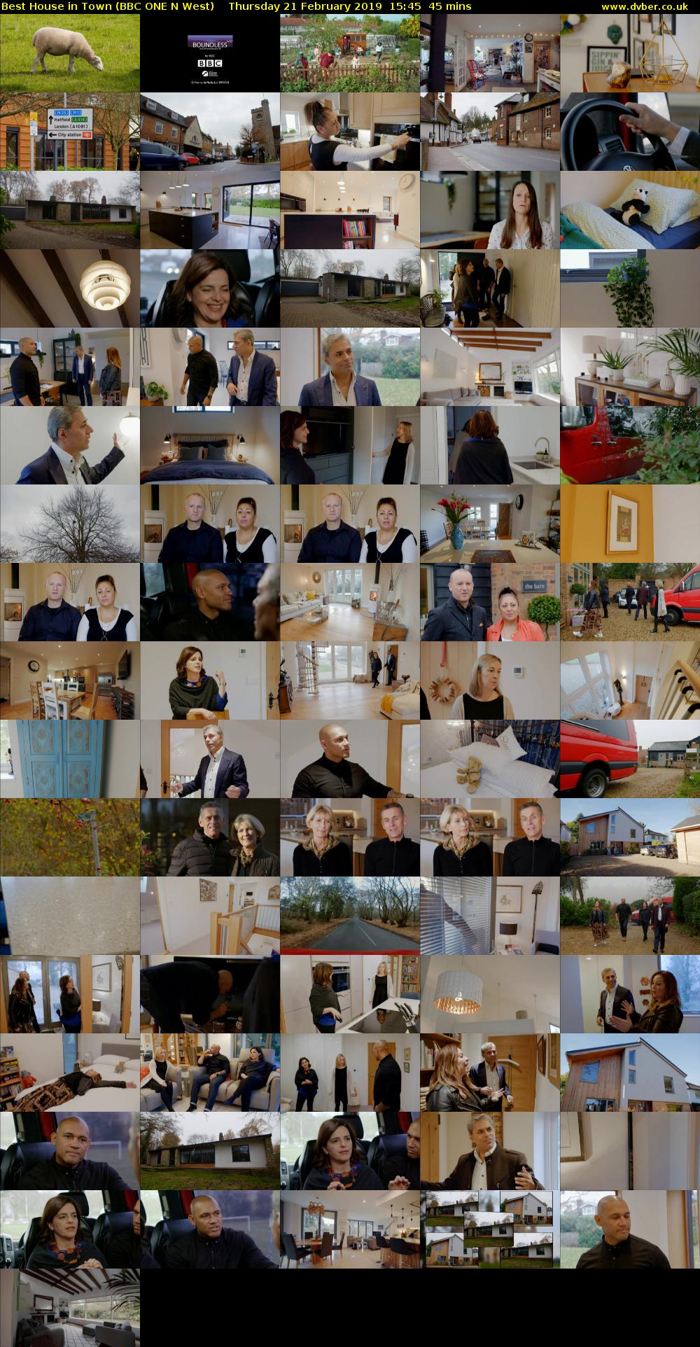 Best House in Town (BBC ONE N West) Thursday 21 February 2019 15:45 - 16:30