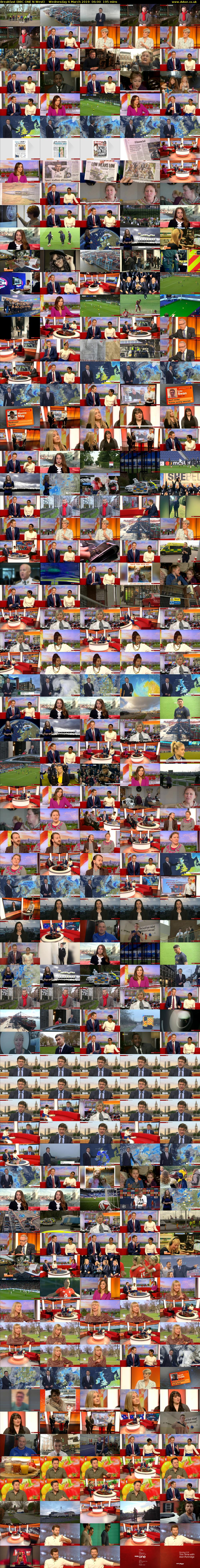 Breakfast (BBC ONE N West) Wednesday 6 March 2019 06:00 - 09:15