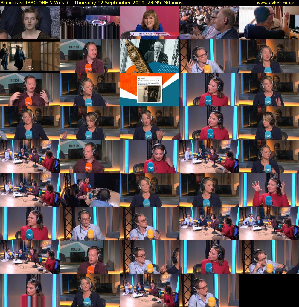 Brexitcast (BBC ONE N West) Thursday 12 September 2019 23:35 - 00:05