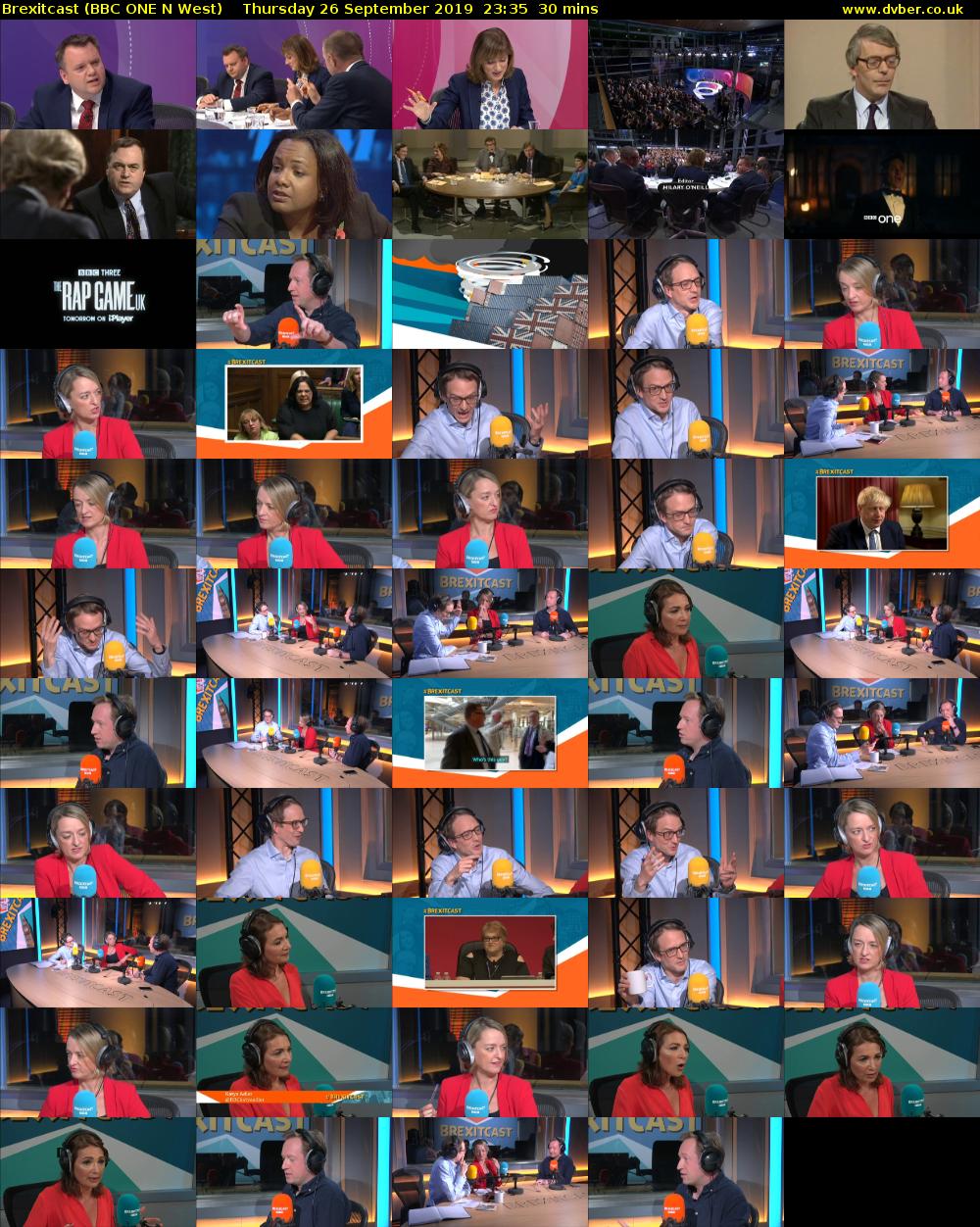 Brexitcast (BBC ONE N West) Thursday 26 September 2019 23:35 - 00:05