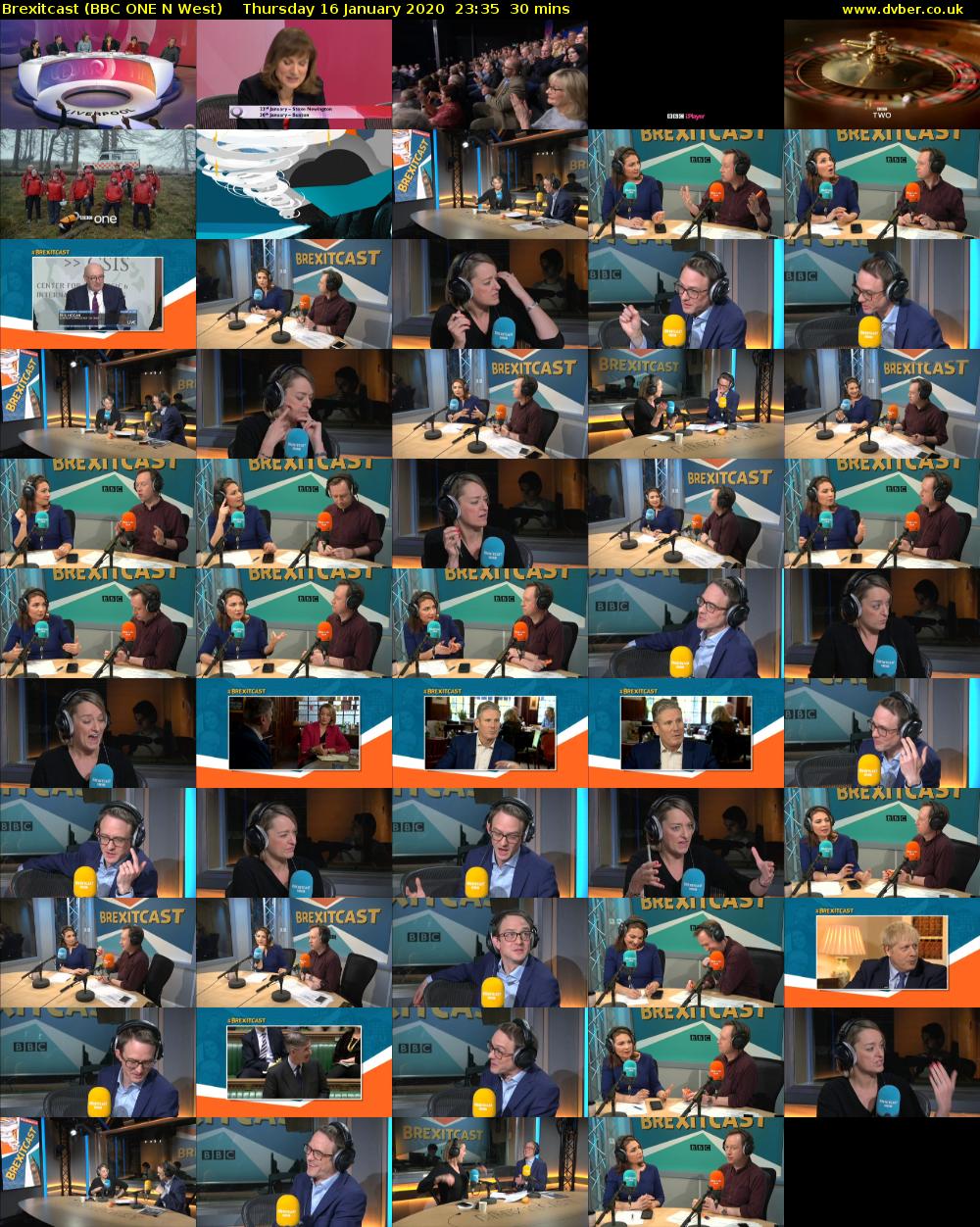 Brexitcast (BBC ONE N West) Thursday 16 January 2020 23:35 - 00:05