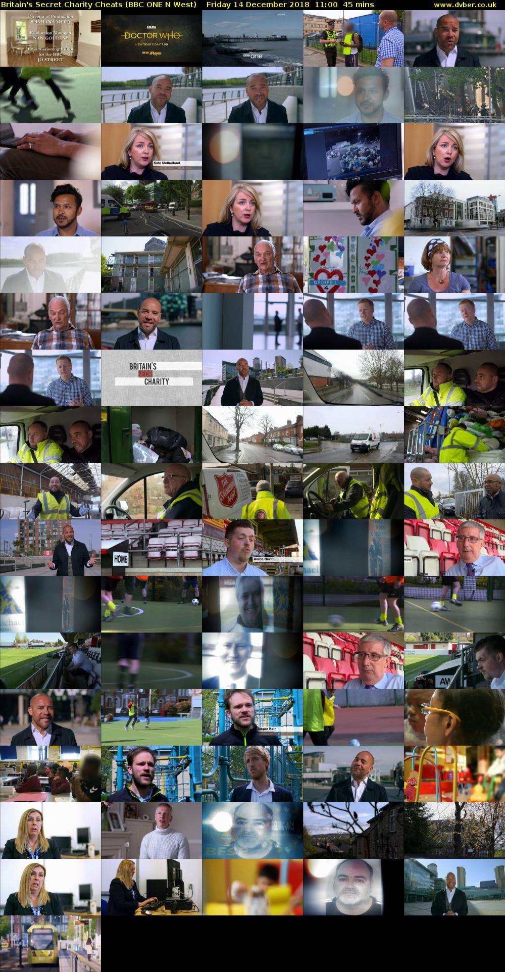Britain's Secret Charity Cheats (BBC ONE N West) Friday 14 December 2018 11:00 - 11:45