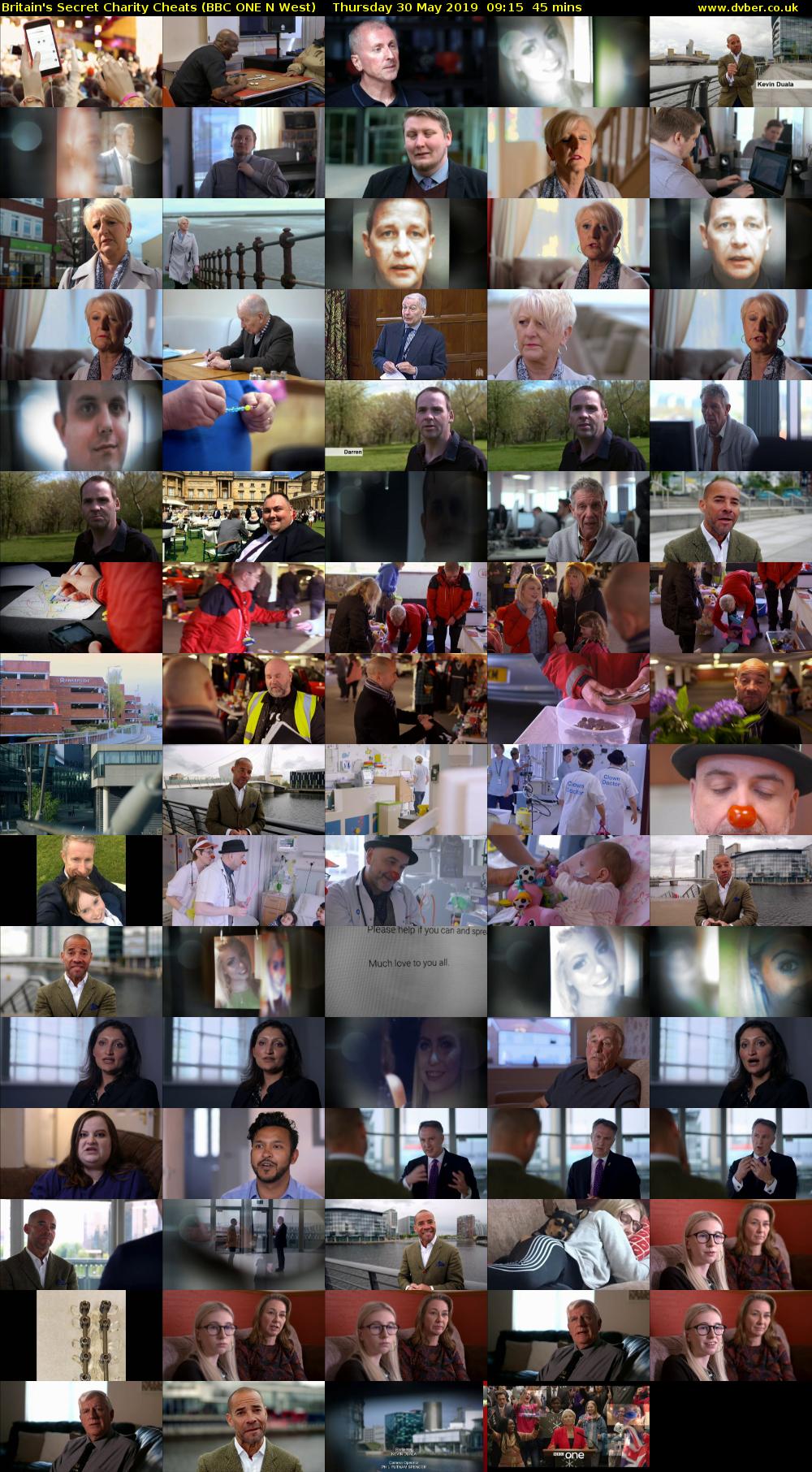 Britain's Secret Charity Cheats (BBC ONE N West) Thursday 30 May 2019 09:15 - 10:00