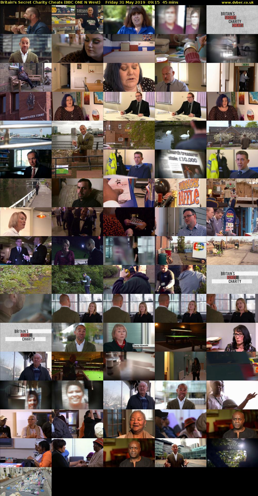 Britain's Secret Charity Cheats (BBC ONE N West) Friday 31 May 2019 09:15 - 10:00