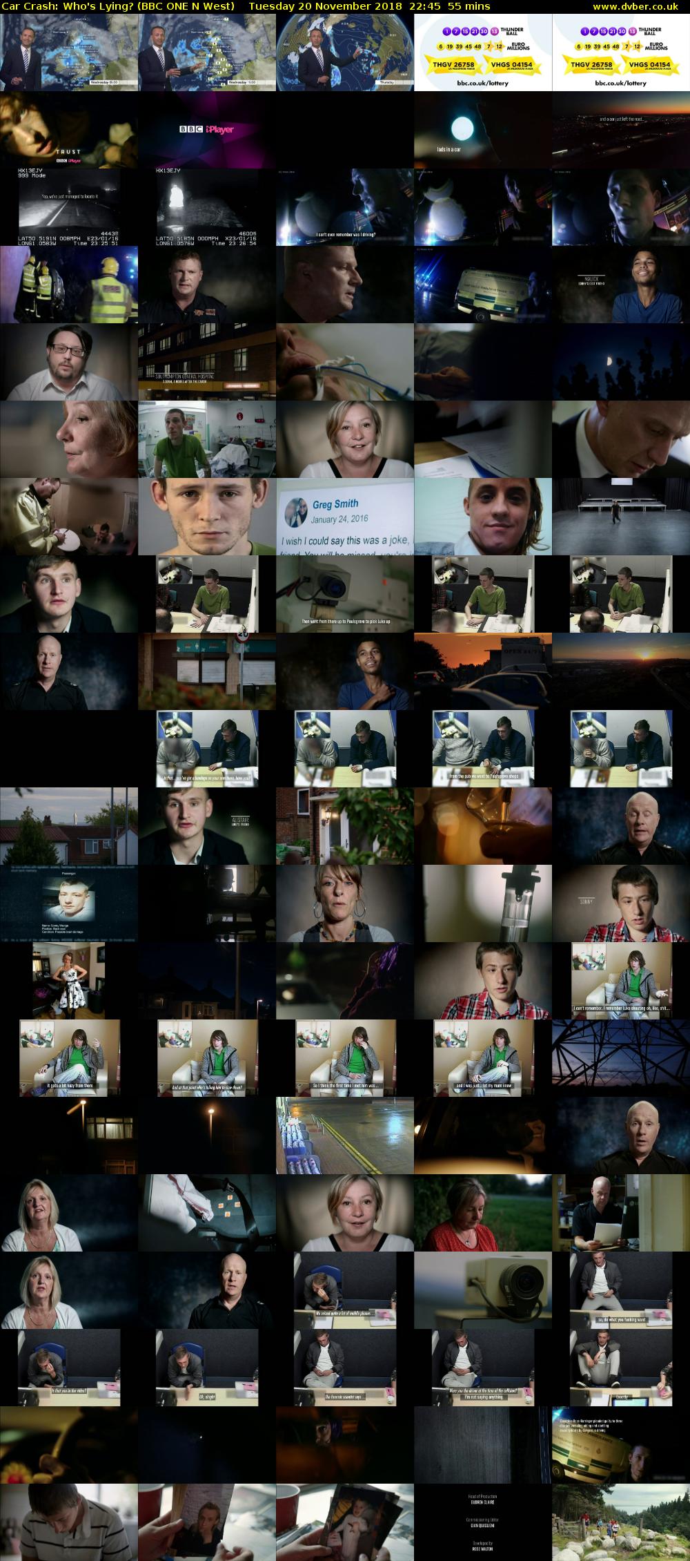 Car Crash: Who's Lying? (BBC ONE N West) Tuesday 20 November 2018 22:45 - 23:40